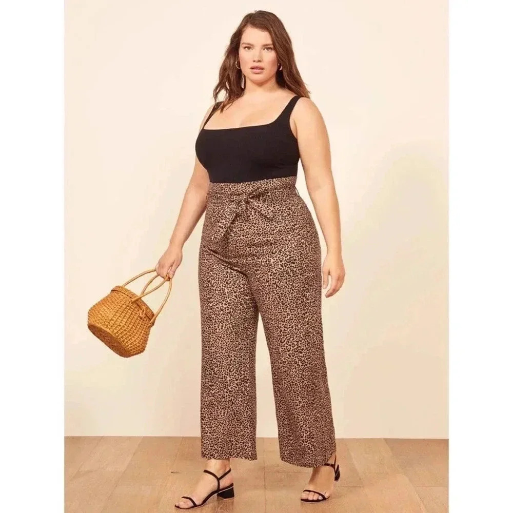 945 Reformation Jackie Pant Size 4 Cheetah